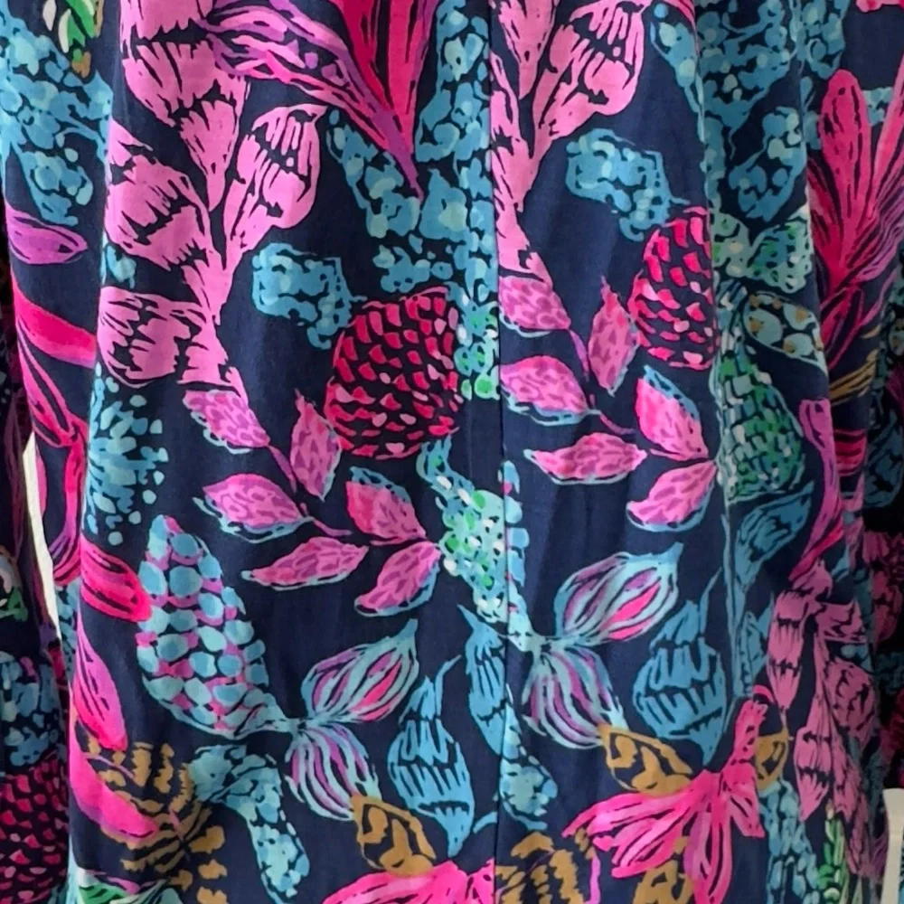 NWOT Lilly Pulitzer Sz M NWT Norris Dress Calypso Coast Aegean - Picture 8 of 9